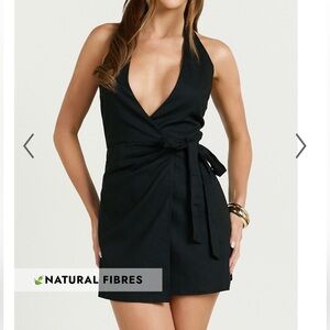 Black wrap dress